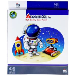 مداد رنگی 24 رنگ آدمیرال کد 761C طرح Astronaut